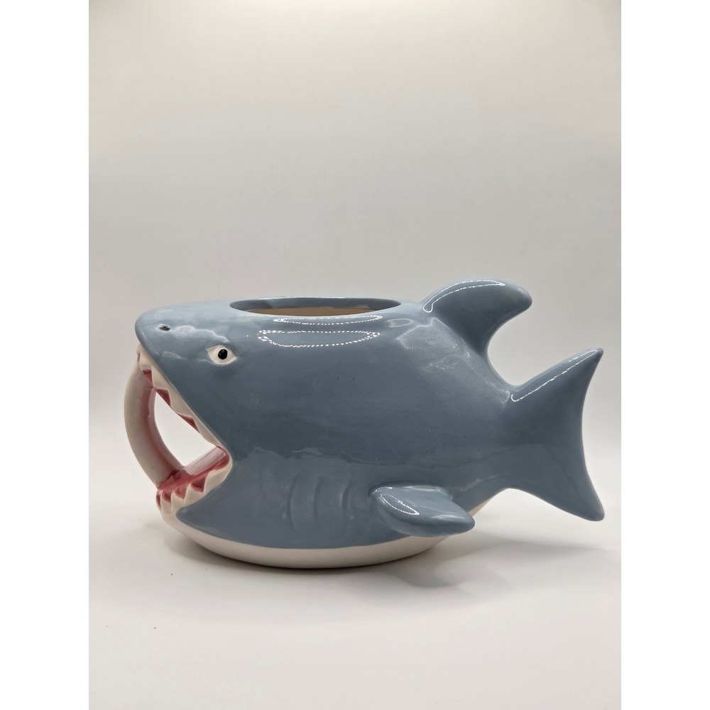 BigMouth Inc Shark Ceramic Mug Unisex Large Blue Excellent 3D Novelty Bite Me